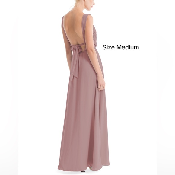 Joanna August Formal Chiffon Dress in Mauve Size Medium - Picture 2 of 8